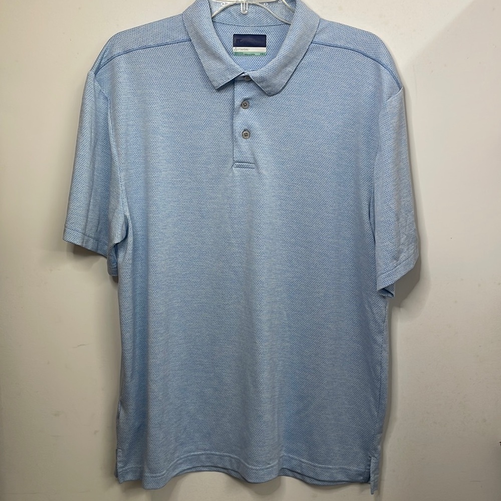 Jack Nicholson L Polo Golf Shirt Blue Stay Dri Golden Bear